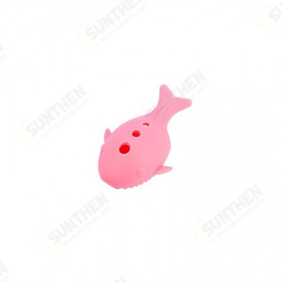 4 Colors Cute Malfunctional Whale Shaped Silicone Makeup Brushes Cleaning Washing Holder Tools