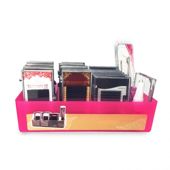 4 Slots Cosmetic False Eyelash Organizer Holder Tool Storage Box Makeup Display Stand Container