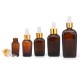 5Pcs Amber Glass Liquid Pipette Perfume Bottles Essential Oil Toner Bottle Reusable Bottle