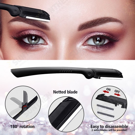 6Pcs Manual Eyebrow Trimming Tool Set Black