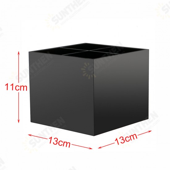 Black Acrylic Cosmetic Organizer Lipstick Holder Box Makeup Brush Display Stand Case