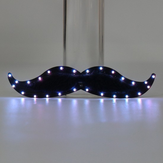 LED Fake Beard Glow Carnival Toys Halloween Christmas Gifts Cosplay Mustache