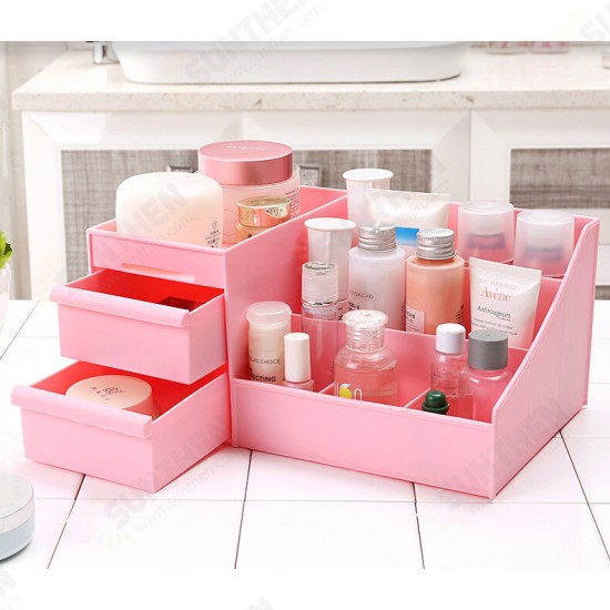 Large Capacity Cosmetic Organizer Storage Box Drawer Dressing Table Skin Care Rack House Container Sundries Makeup Organizer