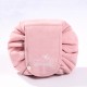 Lazy Big Capacity Cosmetic Bag Flannel Drawstring Travel Makeup Storage Bag