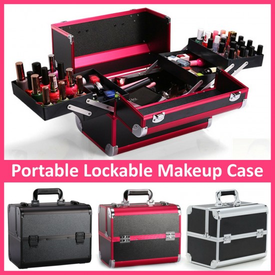 Makeup Box Large Capacity Portable Manicure Tattoo Toolbox Cosmetic Bag Female Portable