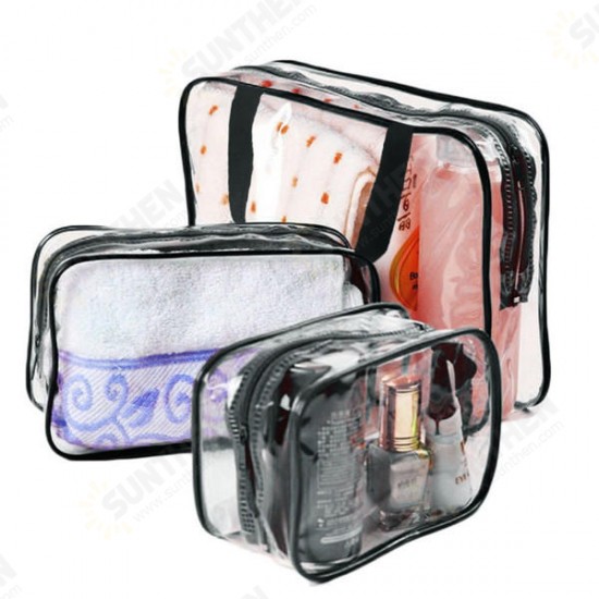 Portable Clear PVC Organizer Bags Makeup Travel Waterproof Toiletry