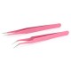 Stainless Steel Nail Nippers Straight Curved Tweezers Nail Rhinestone Paillette Glitter Picker Eye Makeup