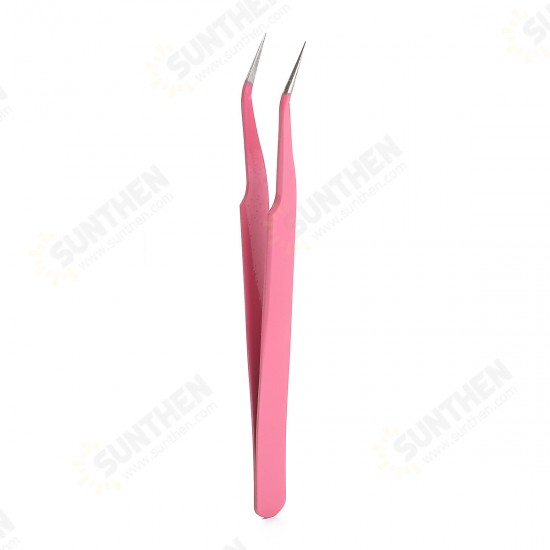 Stainless Steel Nail Nippers Straight Curved Tweezers Nail Rhinestone Paillette Glitter Picker Eye Makeup