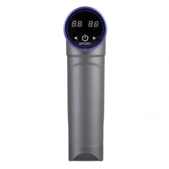 2500mAh 22 Gears Electric Fascia Massager LCD Display Muscle Relaxation Pain Relief Device W/ 4 Massage Heads