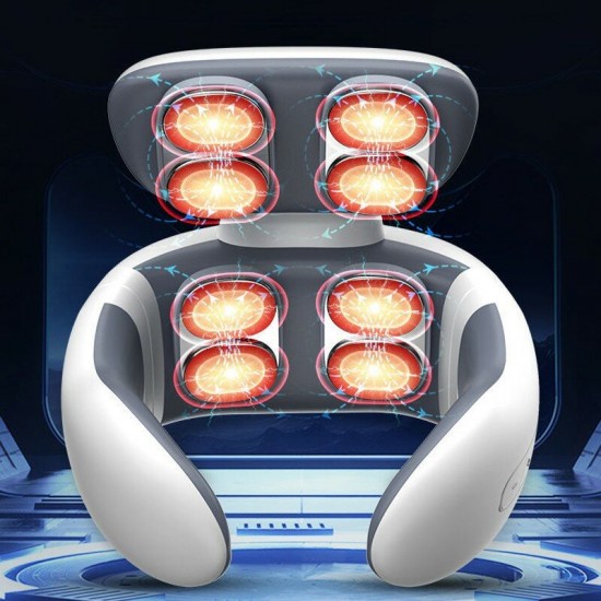 H99 Multifunctional 8 Heads Neck Massager AIR Intelligent Control Shoulder Neck Massager 16-gear Four Modes Neck Relaxtion Massager