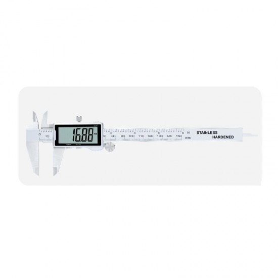 0-150mm 2.4inch LCD Display Full Screen Digital Calipers Gauge Full Metal Electronic Vernier Caliper Measuring Tool with Box