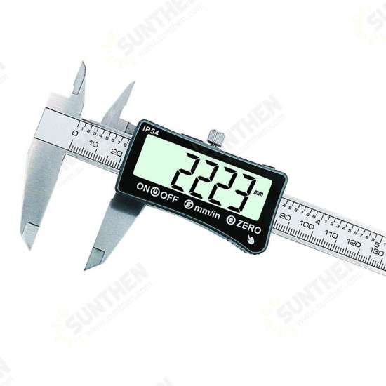 150mm Stainless Steel Digital Caliper IP54 Coolant Proof Digital Caliper Full-screen LCD Display