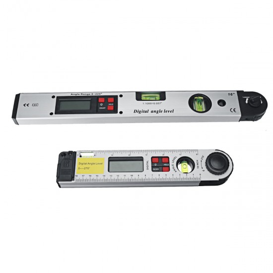 250/400mm Digital Angle Level Meter LCD Display 0-225 Degree for Measuring Roof Angles Fitting Up Windows or Doors Aligning Wood Forms