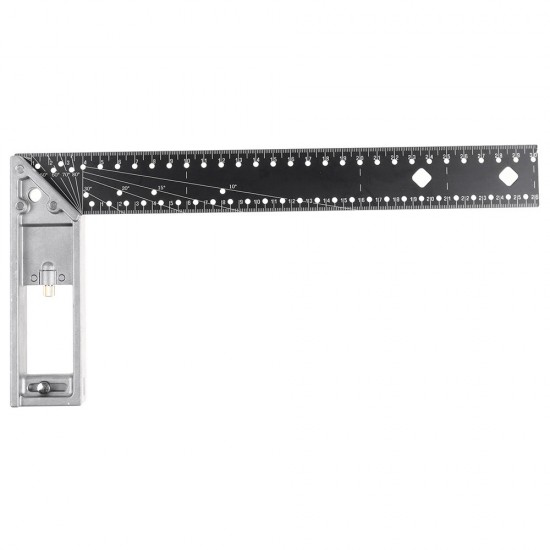 30CM Double-sided Metric Scale Stainless Steel Ruler Die Cast Aluminum Handle Ruler Measuring Tool