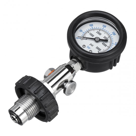 350 BAR Axial Hydraulic Pressure Gauge Test 40MPa 6000PSI Stainless Steel Indicator