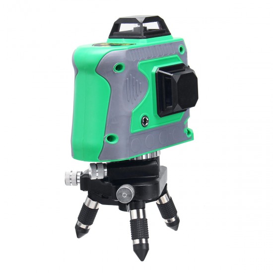 3D 12 Lines Self Leveling Green Laser Beam Level Auto 360° Rotary Cross Measure