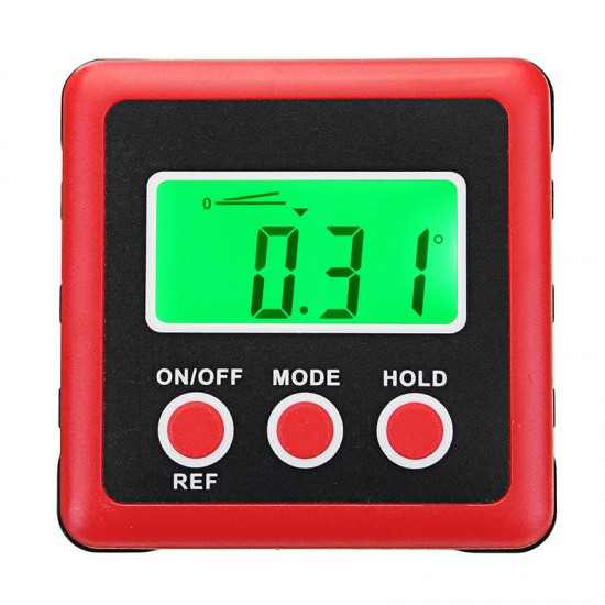 4 x 90° Digital Bevel Box Gauge Angle Finder Protractor Waterproof LCD Green Backlight Display