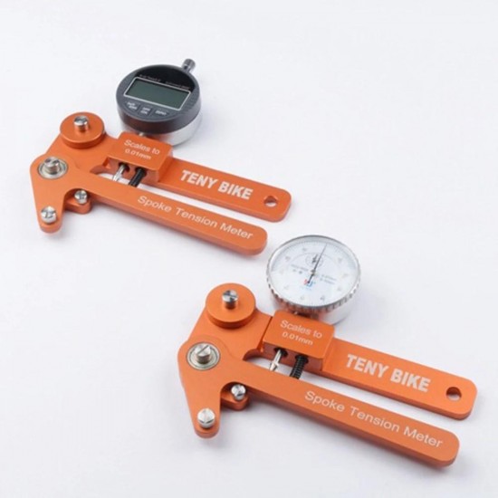 Aluminum Alloy Spoke Tension Meter Bikes Indicator Tensiometer Scales to 0.01mm Wheel Correction Rim Adjustment Tool