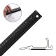 Multifunctional Aluminum Alloy Straight Ruler Cutting Protection Art Non-Slip Advanced Drawing Tool for Student Tailor Craftsmen