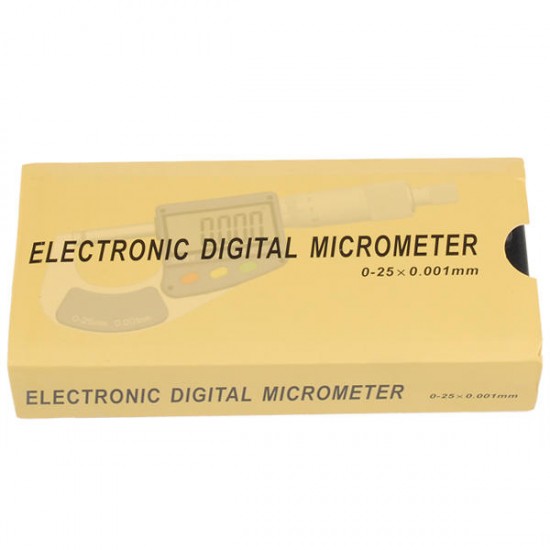 Professional 0-25mm Electronic Digital Micrometer 0.001mm Resolution