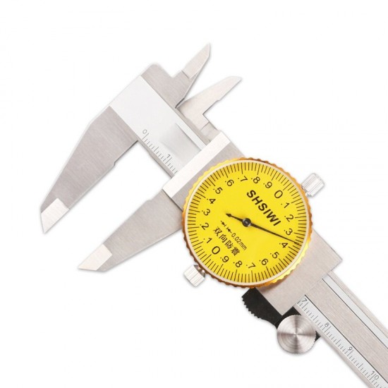 0-200mm Digital Caliper with Table Vernier Dial Type Meter Measuring Tool Two-way Shockproof