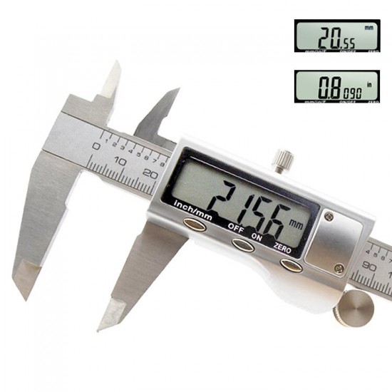 Stainless Steel Digital metal Fraction Caliper 150mm mm/ Inch High Precision large LCD display Vernier Caliper