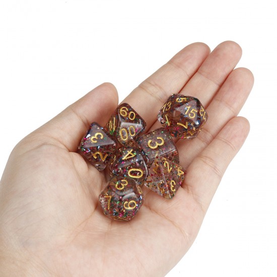 7pcs Polyhedral Dice for Dungeons and Dragons Party Game Toy With Bag