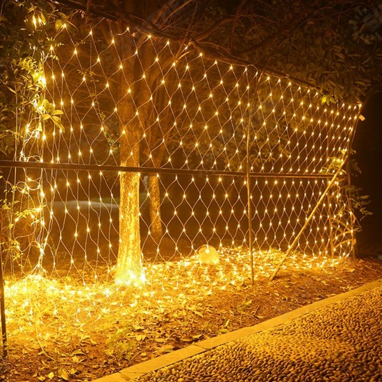 8Modes Waterproof Fishing Net Light LED String Light Outdoor Garden Decor