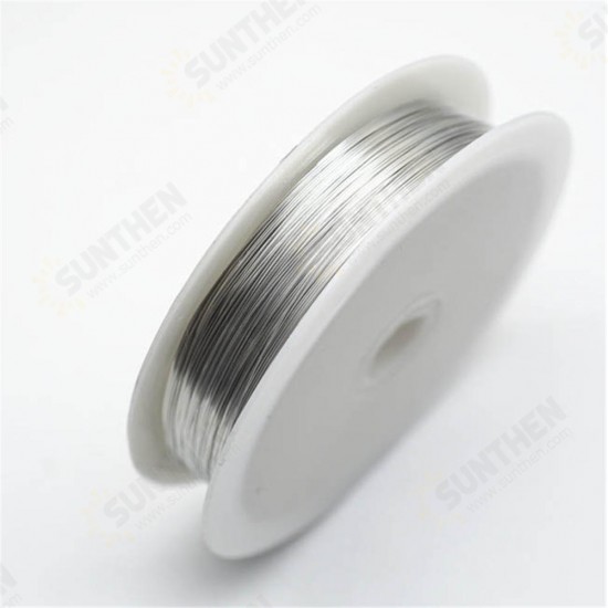 2-1.0mm Craft Beading Wire Silver Copper Wire For Bracelet Necklace Jewelry DIY Accessories