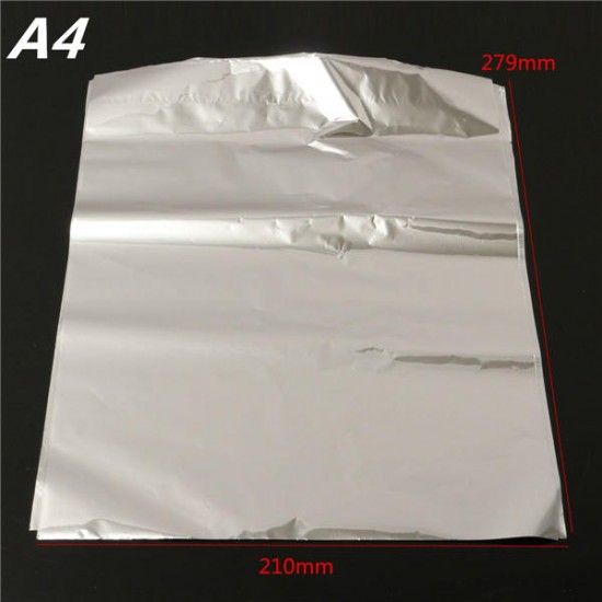 50pcs A4 Hot Transfer Foil Paper Laser Printer Laminating Transfered Silver