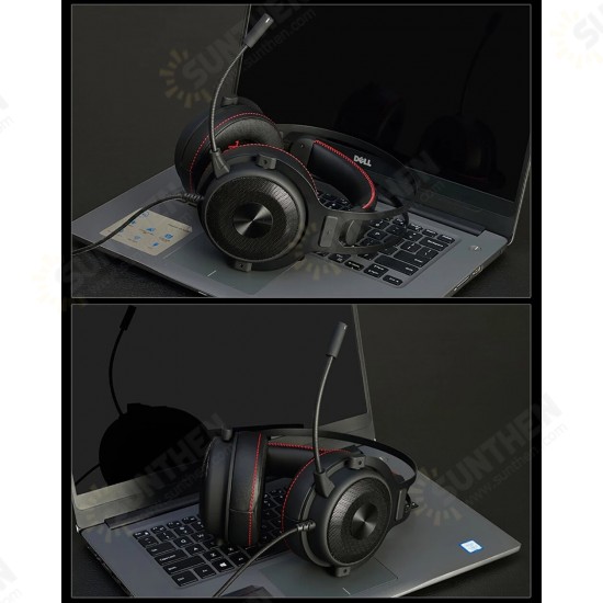 The One:1 Gaming Headset Over-Ear Headphone with 7.1 Surrond Sound 53mm Driver Soft Ear Pad Multifunction In-Line Control