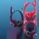 CR STN-29 Devil's Horn Headset Wireless BT5.0 HIFI Stereo Sound IPX5 Noise-Canceling Colorful RGB Backlit Over-Ear Headphone with Built-in Speaker