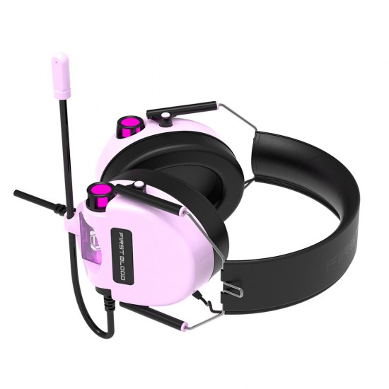 H10 Gaming Headset Foldable Headphone with Virtual 7.1 One-way Noise Reduction Microphone Colorful Light for PC Laptop