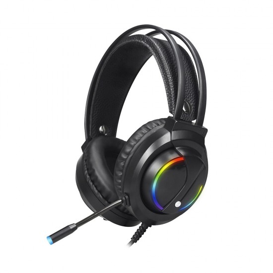 K2 Gaming Headset 50mm Loudspeaker Colorful Breathing Light 360° Sensitive Microphone for PC