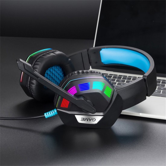 M1 Gaming Headset Surround Sound Music Earphones USB 7.1 & 3.5mm Wired RGB Backlight Game Headphones with Mic