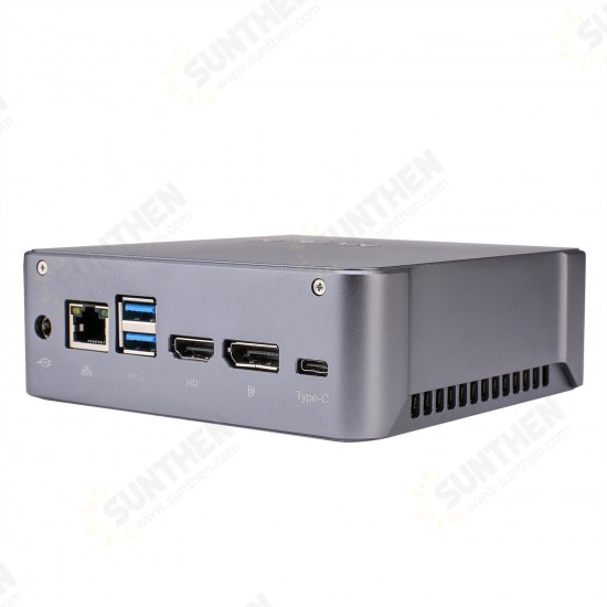 MU02 Intel i7-1065G7 Intel Plus Graphics Mini PC 16GB DDR4 512GB M.2 SSD Desktop PC Quad Core 15W TDP 1.3GHz to 3.9GHz WiFi 5 BT 4.2 LAN HD DP Dual 4K Screen Windows 10