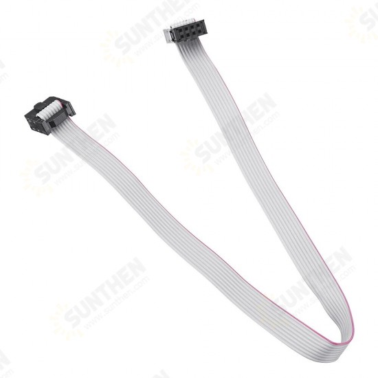 3Pcs 2.54mm FC-8P IDC Flat Gray Cable LED Screen Connected to JTAG Download Cable