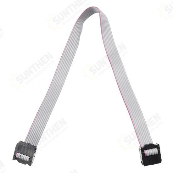 3Pcs 2.54mm FC-8P IDC Flat Gray Cable LED Screen Connected to JTAG Download Cable