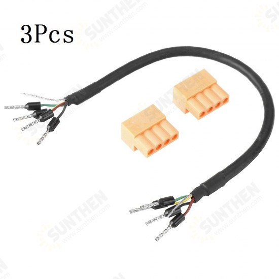 3Pcs 24AWG 4-Core Twisted Pair Shielded Cable RS485 RS232 CAN Data Communication Line 0.2M