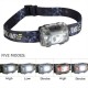 Headlight Led Headlamp Super Bright 5 Lighting Mode Headlight Adjustable 3 AAA Battery & Lantern Case Included IPX6 Waterproof Headlamp