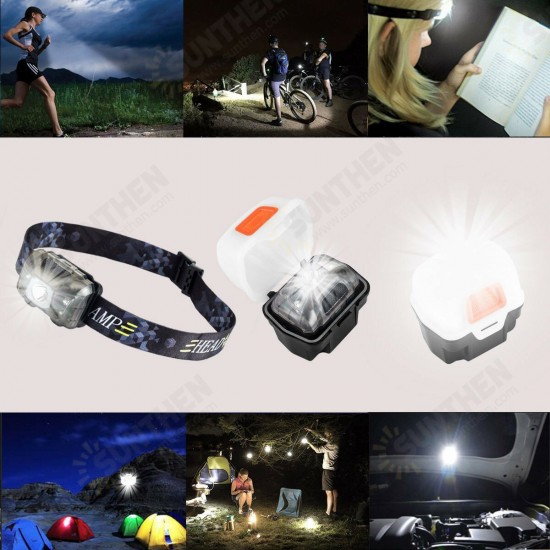 Headlight Led Headlamp Super Bright 5 Lighting Mode Headlight Adjustable 3 AAA Battery & Lantern Case Included IPX6 Waterproof Headlamp