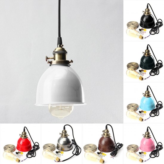 E27 Vintage Retro Hanging Pendant Light Ceiling Lamp Shade Fixture Lampshade