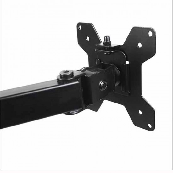 MS01 Dual Arms Monitor Bracket Monitor Mount Desktop Computer Stand 360 Degrees Rotating for 10- 27 inch Computer Monitor