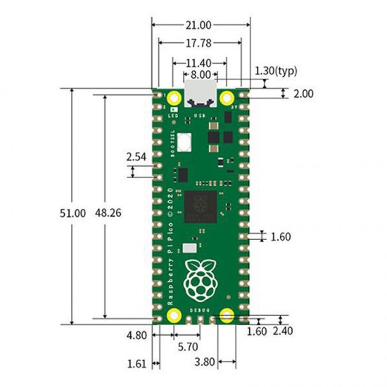 Motherboard Raspberry Pi Pico Microcontroller Development Board DIY Expansion Breadboard Kit