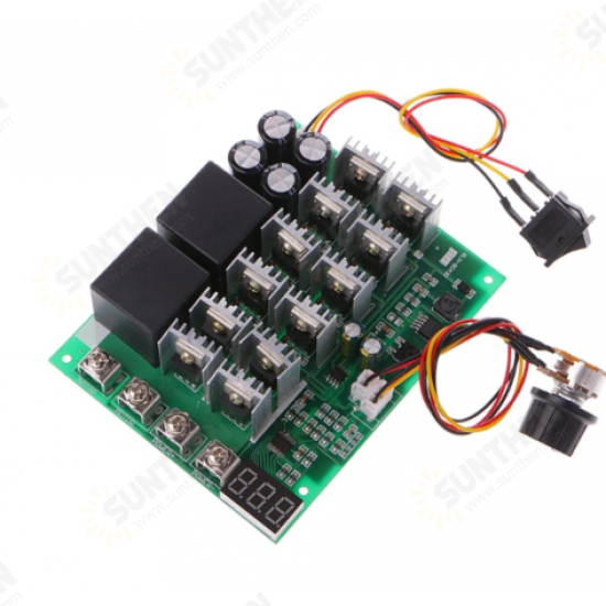 DC 10-55V 12V 24V 36V 48V 55V 100A Motor Speed Controller PWM HHO RC Reverse Control Switch with LED Display