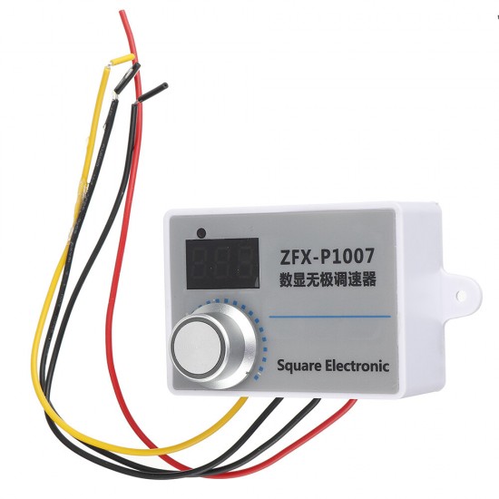 ZFX-P1007 Digital Display Stepless Speed Controller High-power Speed Control Switch Dimming Speed and Voltage Regulation AC 220V