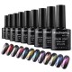 12 Colors Cat Eyes Nail Gel Color Coat Soak-Off Anti UV Needed LED Lasting Magical Nail Polish