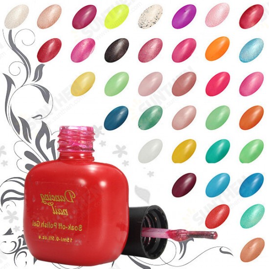 15ml Opaque & Glitter Acrylic Soak Off UV Gel Nail Polish