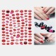 3D Nail Art Stickers Heart Colorful Red Lip Nail Transfer Decals Valentine's Day Tips