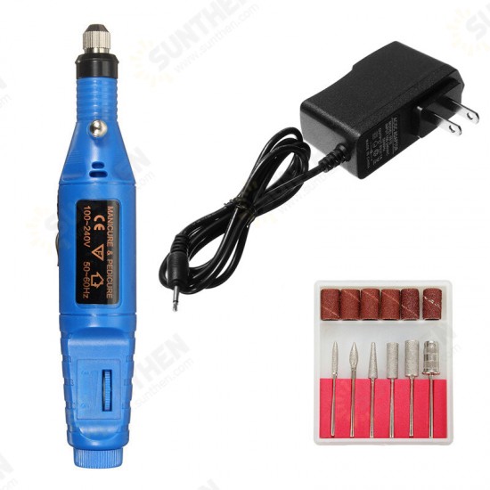 Electric Nail Drill Machine Engraving Machine Tool Polishing Grinding Bits Set Kit